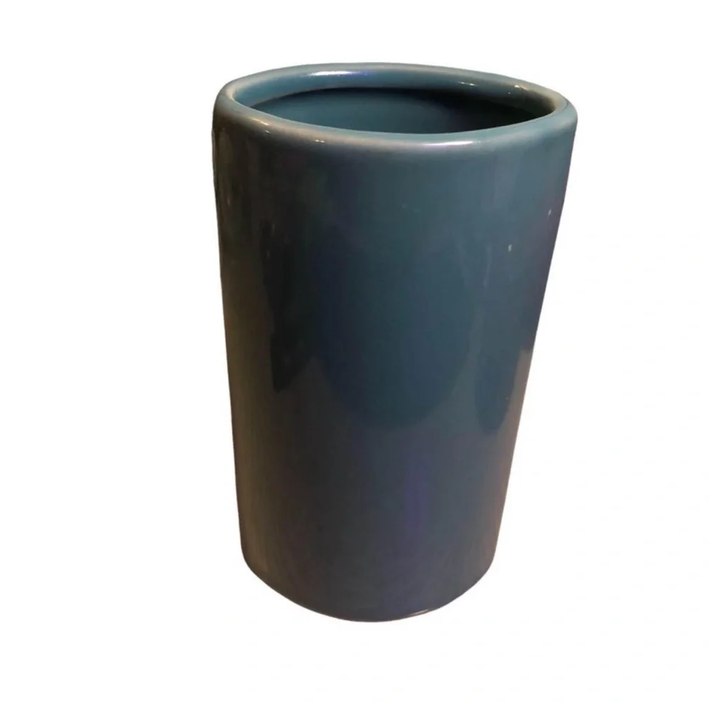 Vintage 4.5” Tall Turquoise Ceramic Vase